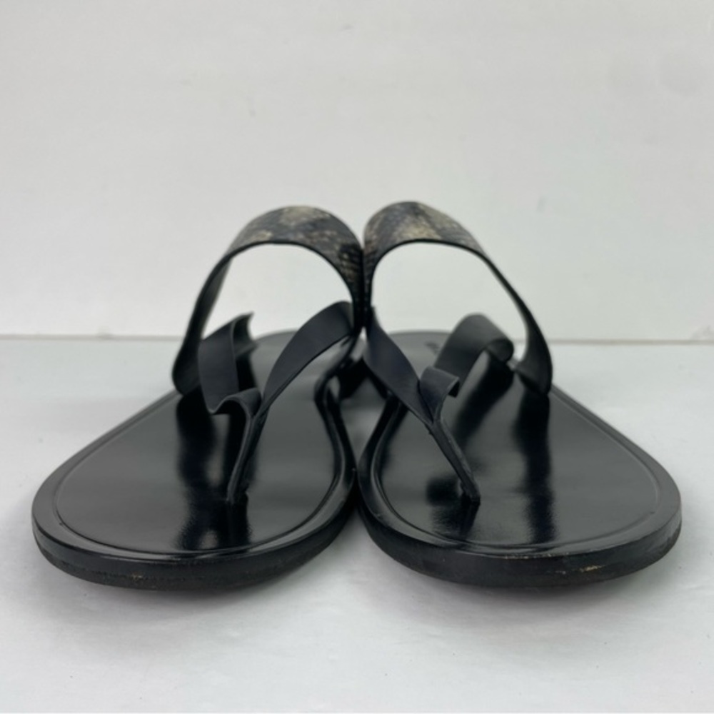 VINCE. Black Snakeskin Flip Flop‎ Thong Sandals - Picture 6 of 16